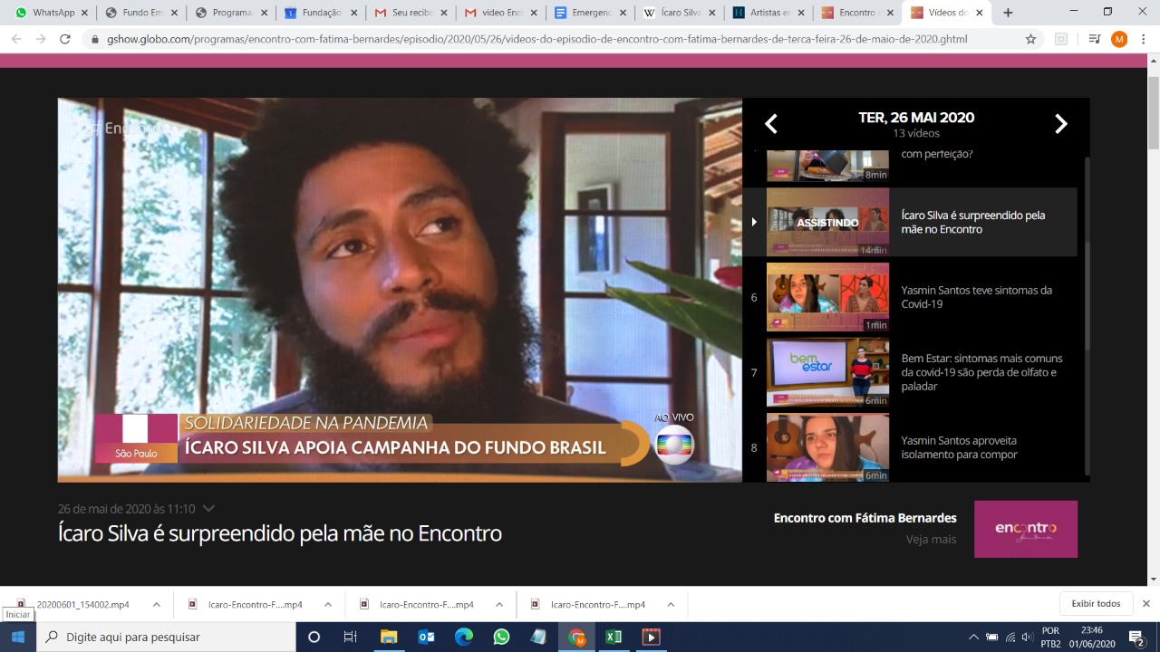 Fundo Brasil é destaque no programa ‘Encontro com Fátima Bernardes’, da TV Globo