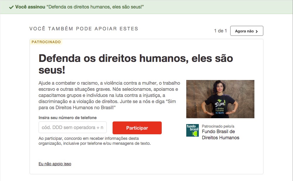 Human Rights are the theme of a campaign on Change.org