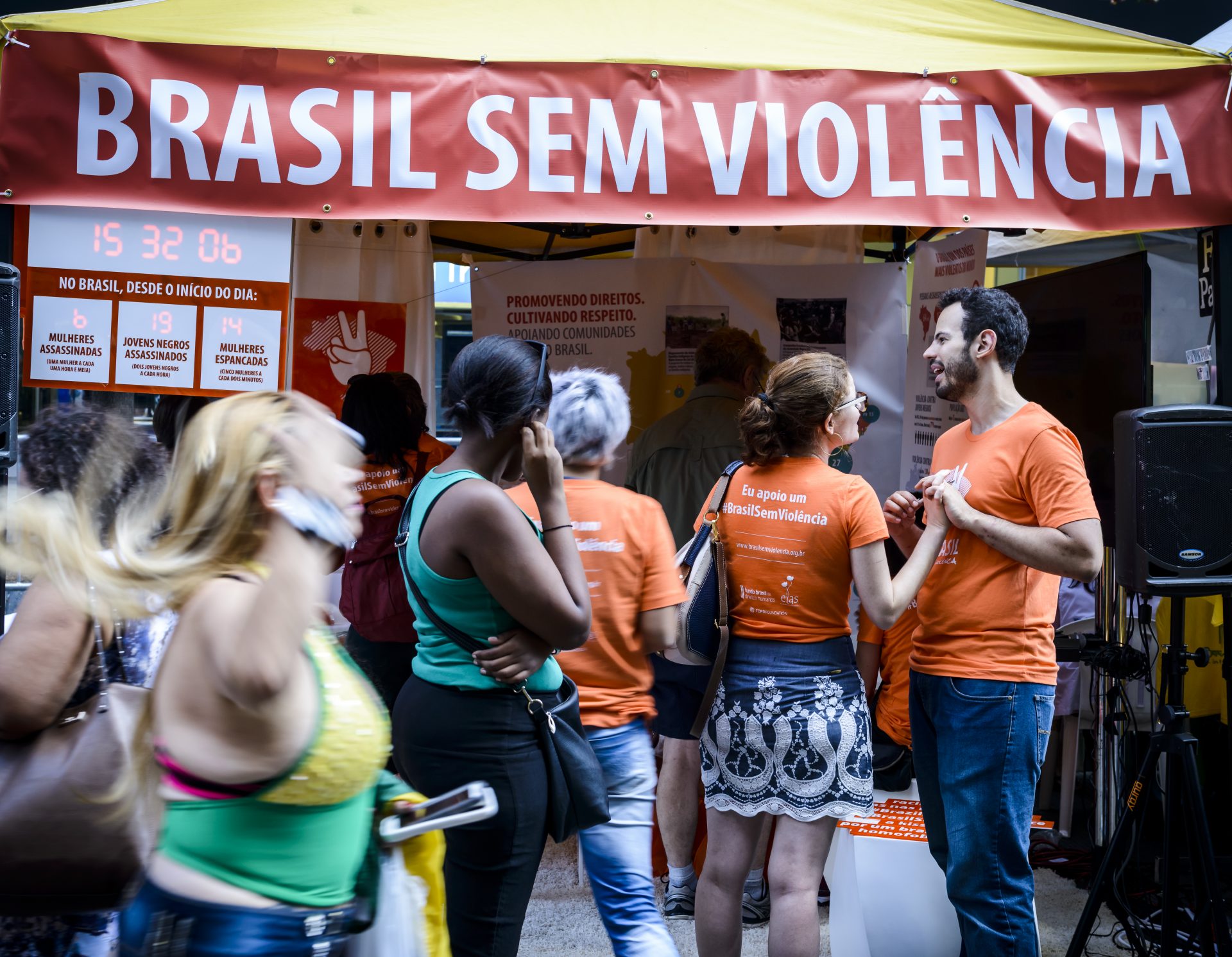 The Brazil without violence campaign is a hit at BR Day in New York