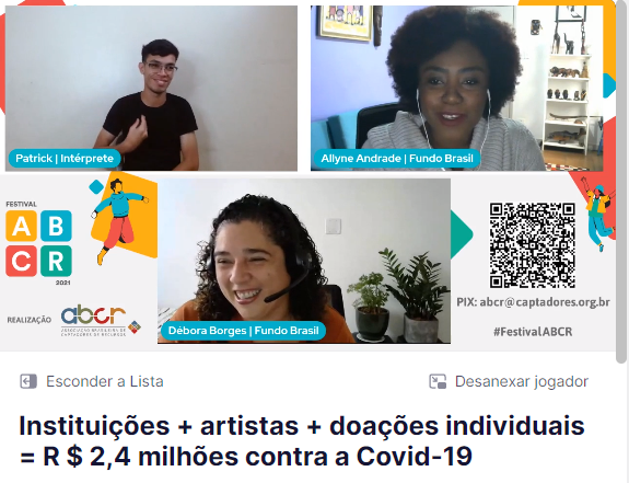 Fundo Brasil apresenta em palestra estratégias para captar recursos na emergência