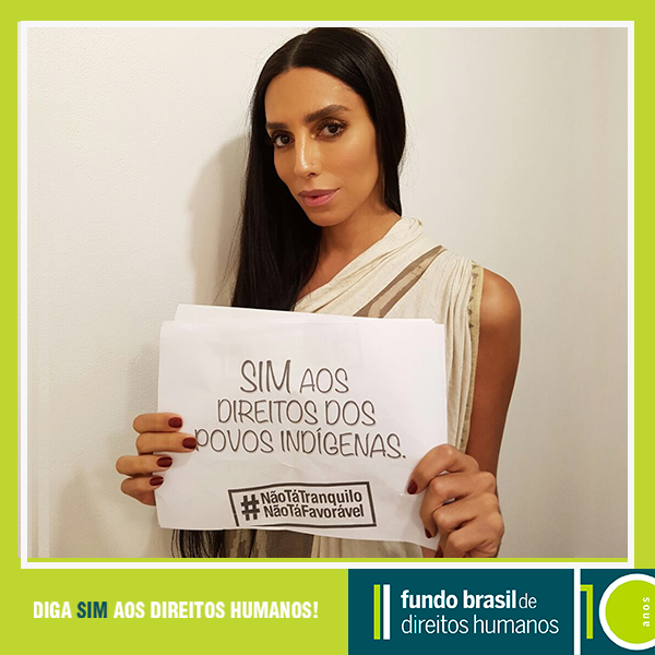 Lea T na campanha Não Tá Tranquilo Não Tá Favorável