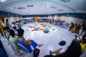 In conversation, the groups supported by the Brazil Fund spoke of challenges and described how they work to build a better future. Photo: Natalia Paula/Brazil Fund Collection