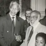 Abdias Nascimento e Nelson Mandela (Divulgação Ipeafro)