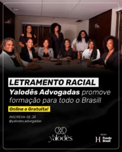 Nowadays, the Network’s board of directors is comprised of 9 women. Picture: Yalodês Black Lawyers’ Network (divulgation banner for the course)