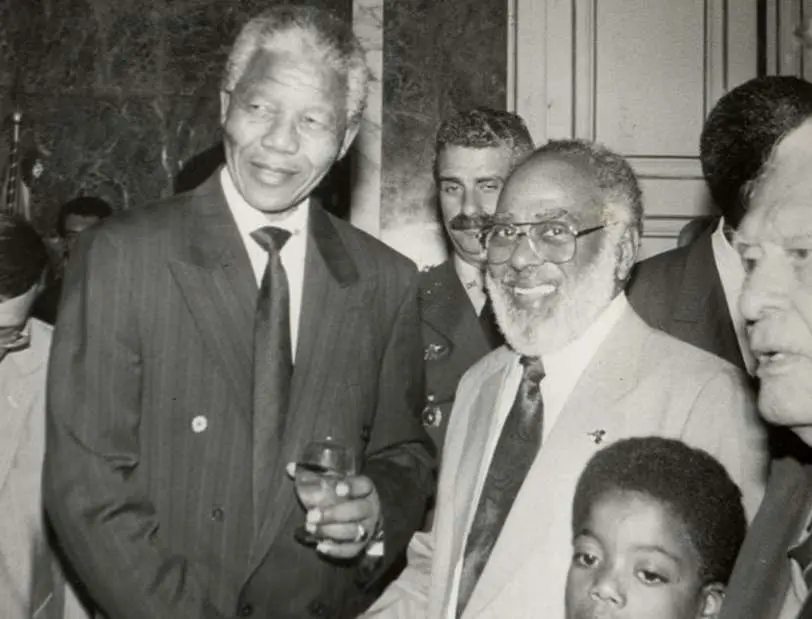 Abdias Nascimento and Nelson Mandela (Ipeafro Divulgation)